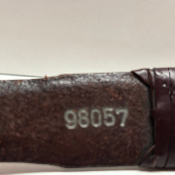 Brighton Leather Brown Belt Silver Concho and Woven Details Size 34 main image 5